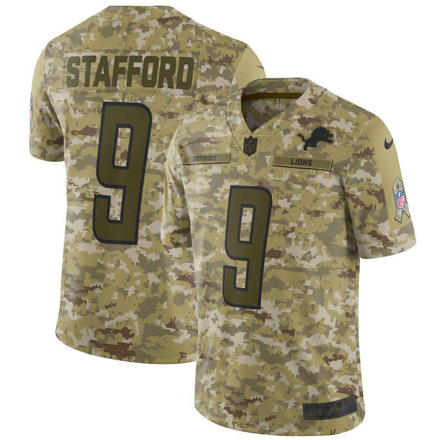 Men Detroit Lions #9 Stafford Nike Camo Salute to Service Retired Player Limited NFL Jerseys->dallas cowboys->NFL Jersey